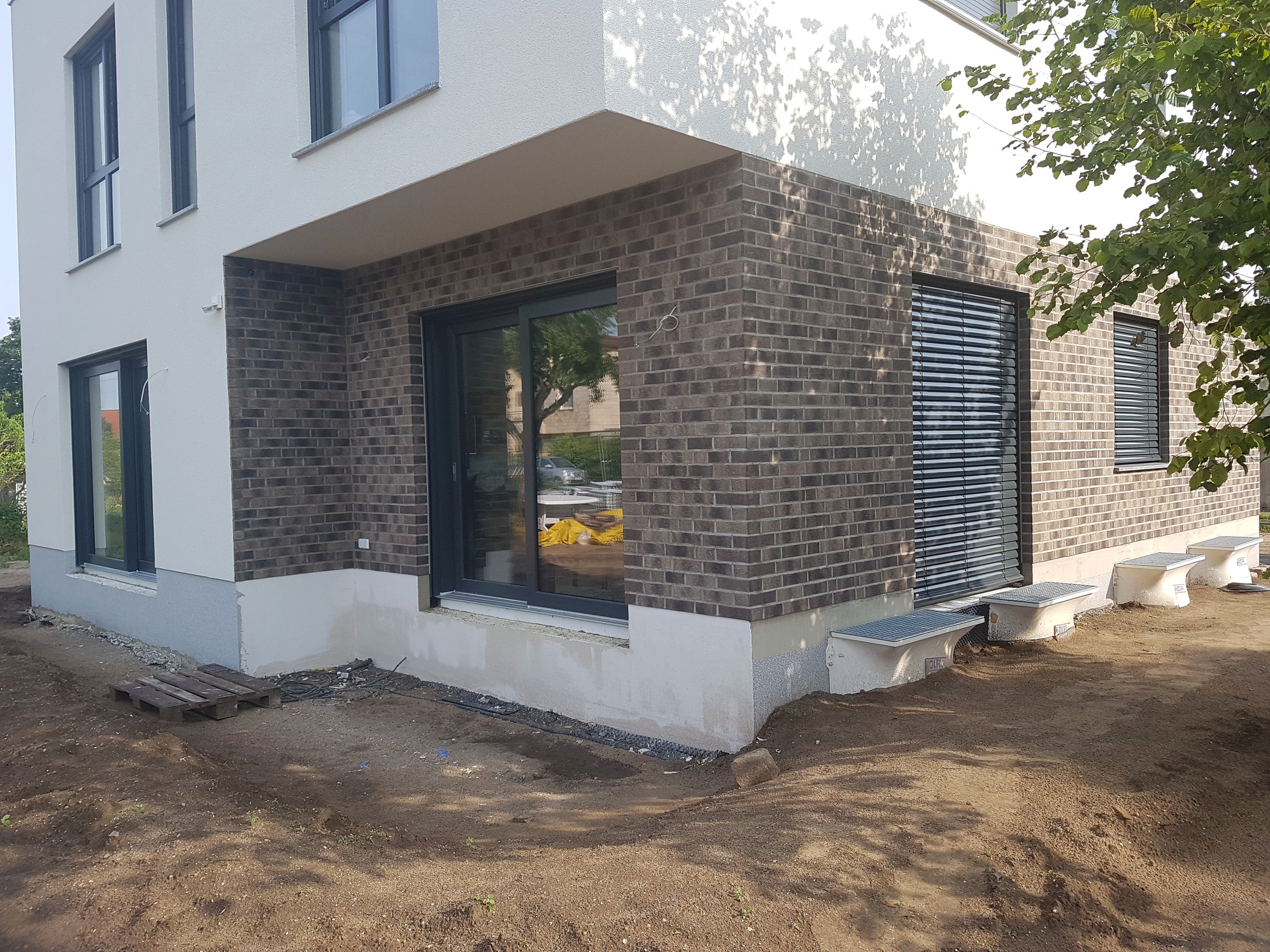 Fassade mit Klinkerriemchen - Detailansicht 5
