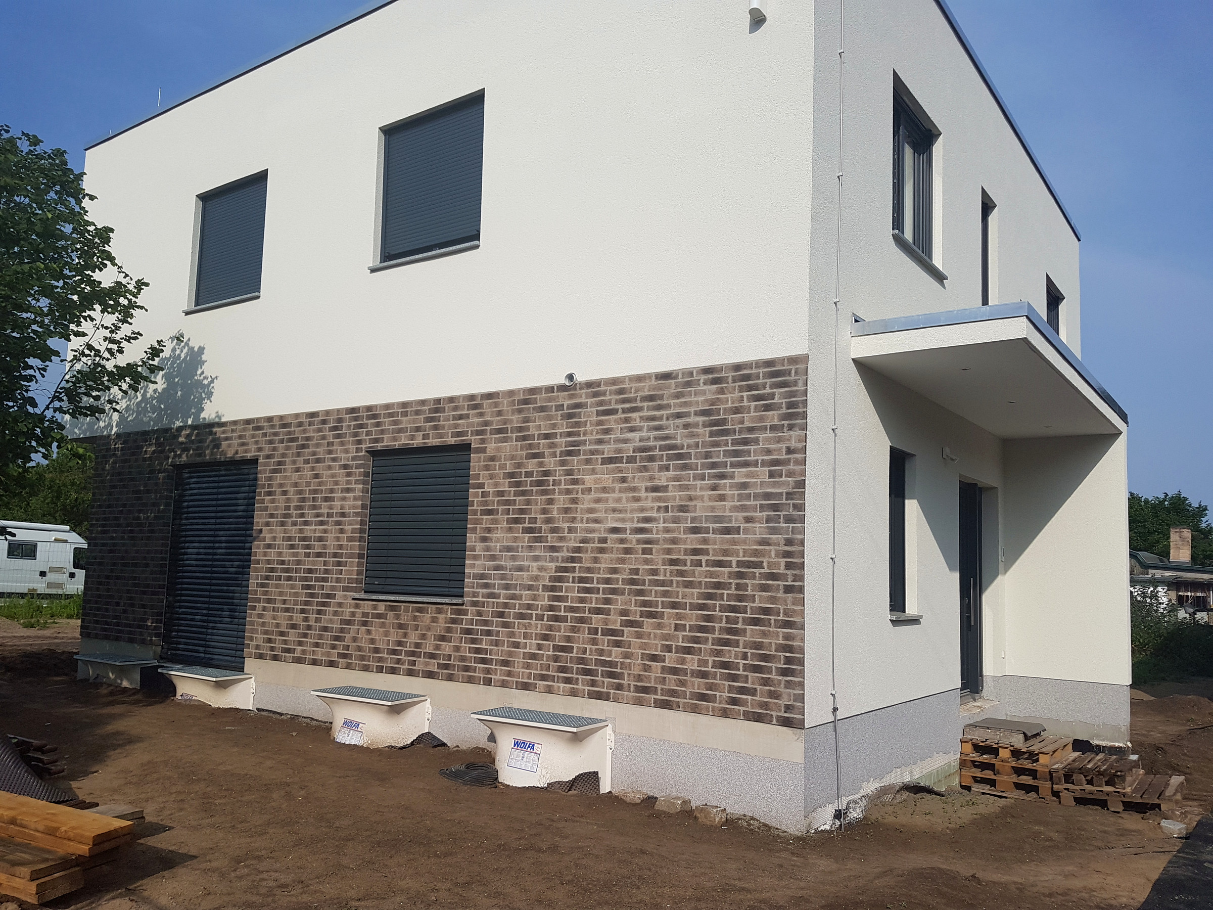 Fassade mit Klinkerriemchen